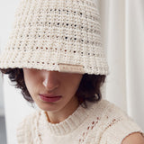 Crochet bucket hat white - fasfas