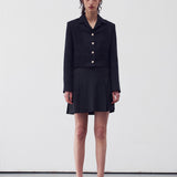 Pleated Mini Skirts black - fasfas