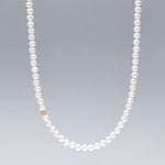 5mm texture white pearl necklace - fasfas