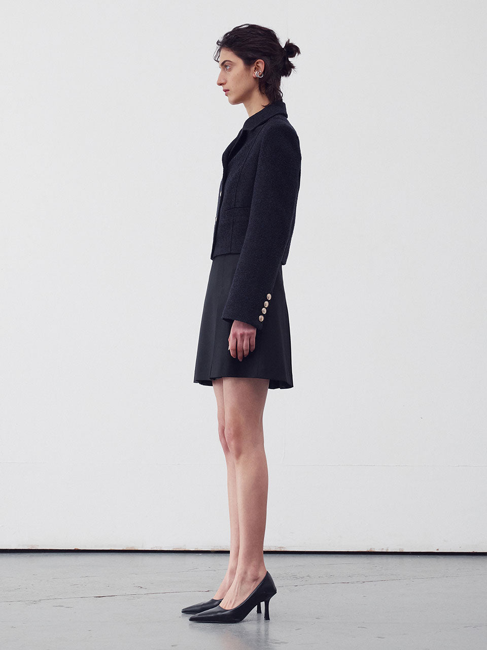 Pleated Mini Skirts black - fasfas