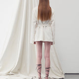 D-ring belted jacket Ivory - fasfas