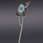 Matte navy theoria brooch noir - fasfas