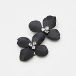 Fleur twin brooch black - fasfas
