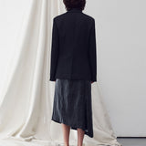 Twill blazer jacket black - fasfas