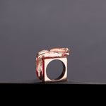 [14K Gold] God-shaped hole ring rosegold - fasfas