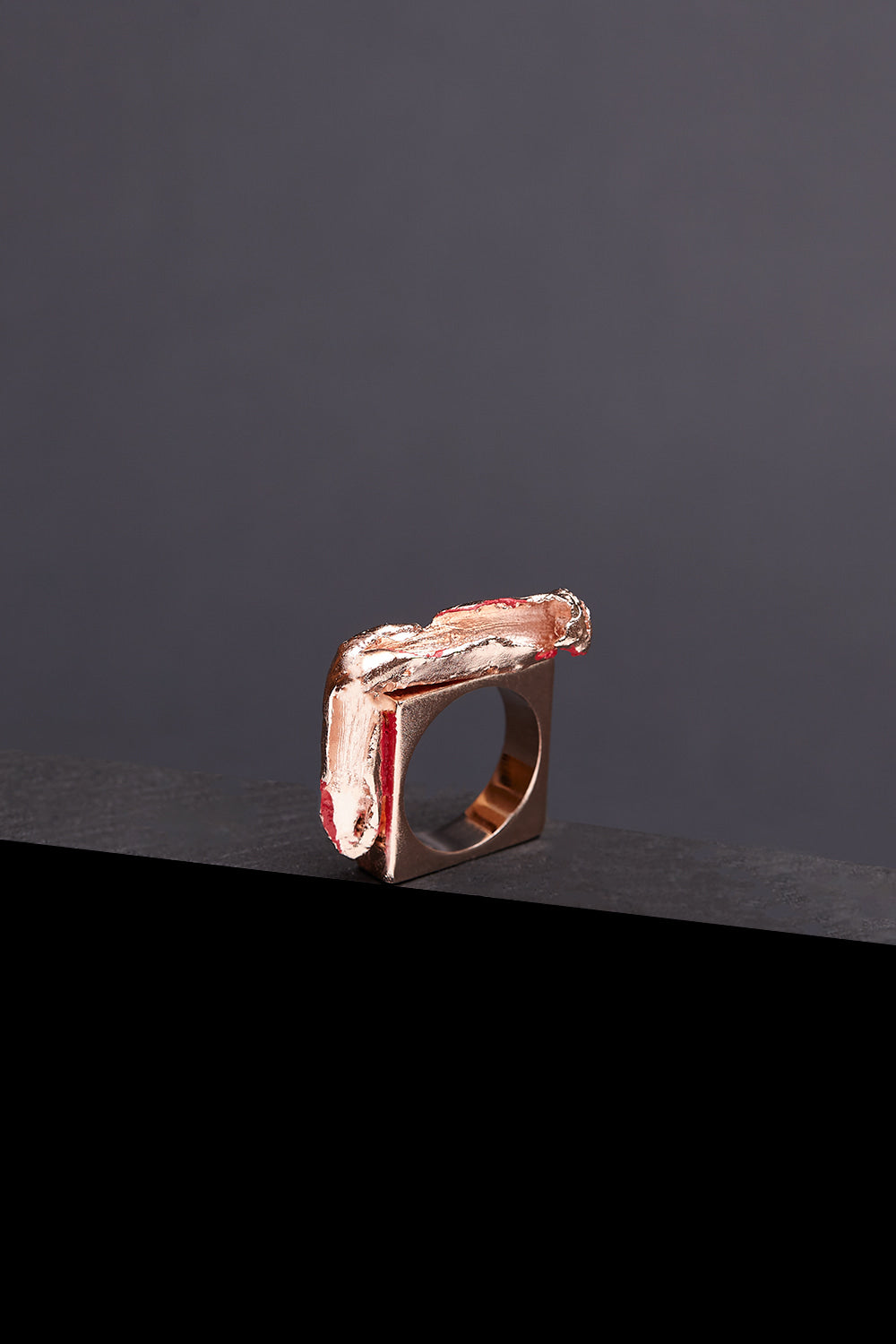[14K Gold] God-shaped hole ring rosegold - fasfas