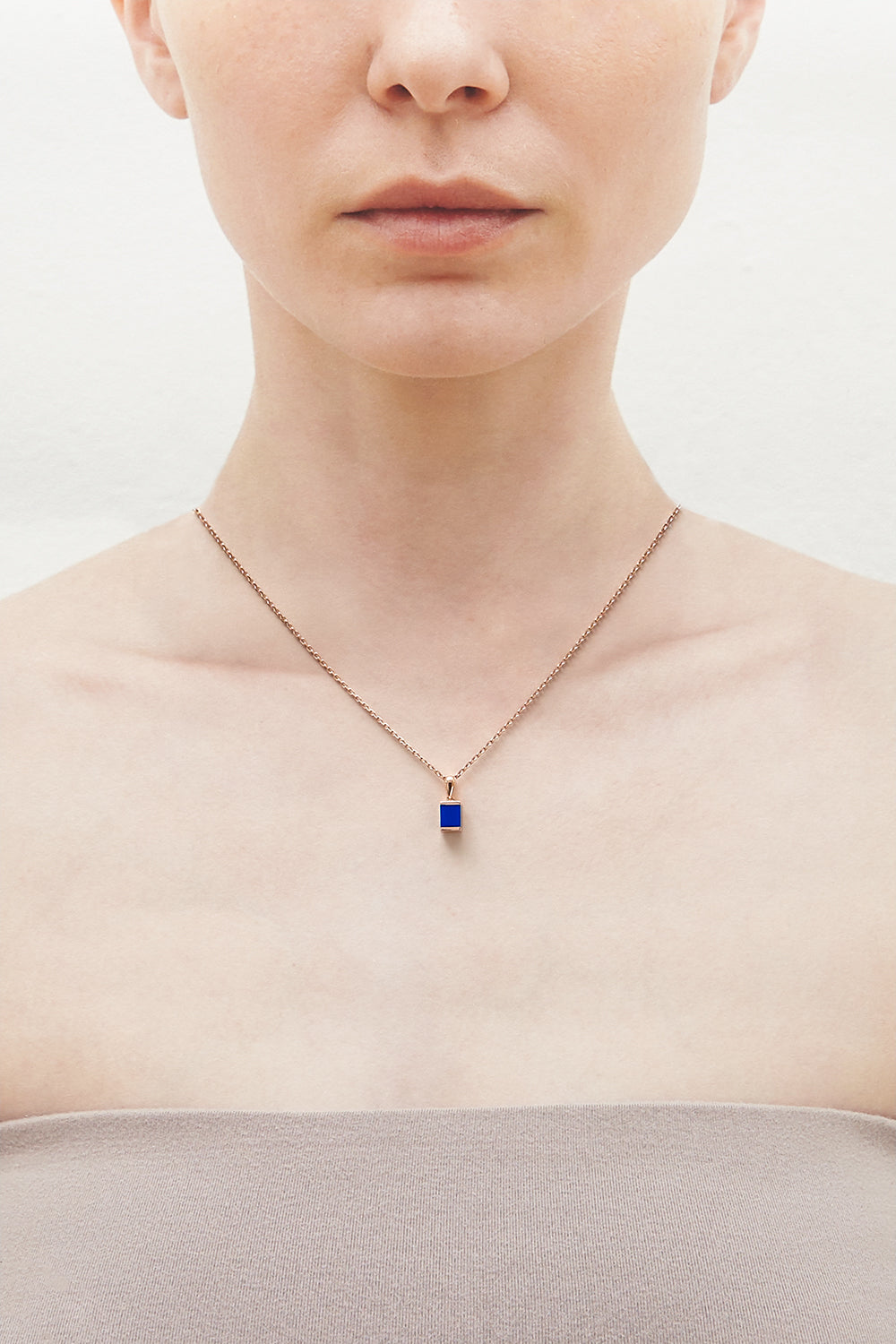 [14K Gold] Lapis lazuli moderato necklace - fasfas