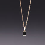 [14K Gold] Onyx moderato necklace - fasfas