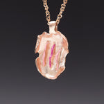 Rhizome mini pendant necklace pink - fasfas