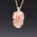 Rhizome mini pendant necklace pink - fasfas