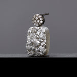 15mm grey druzy agate earrings(clip-on-option) - fasfas