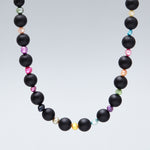 Rainbow matte onyx necklace (10mm) - fasfas
