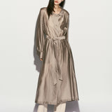 Sheer trench coat charcoal