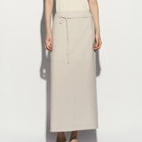 Belted midi skirt dove gray