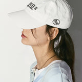 Bestickte Baseballkappe mit Logo, weiß