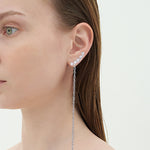 Etoile mismatched dramatic earrings silver - fasfas