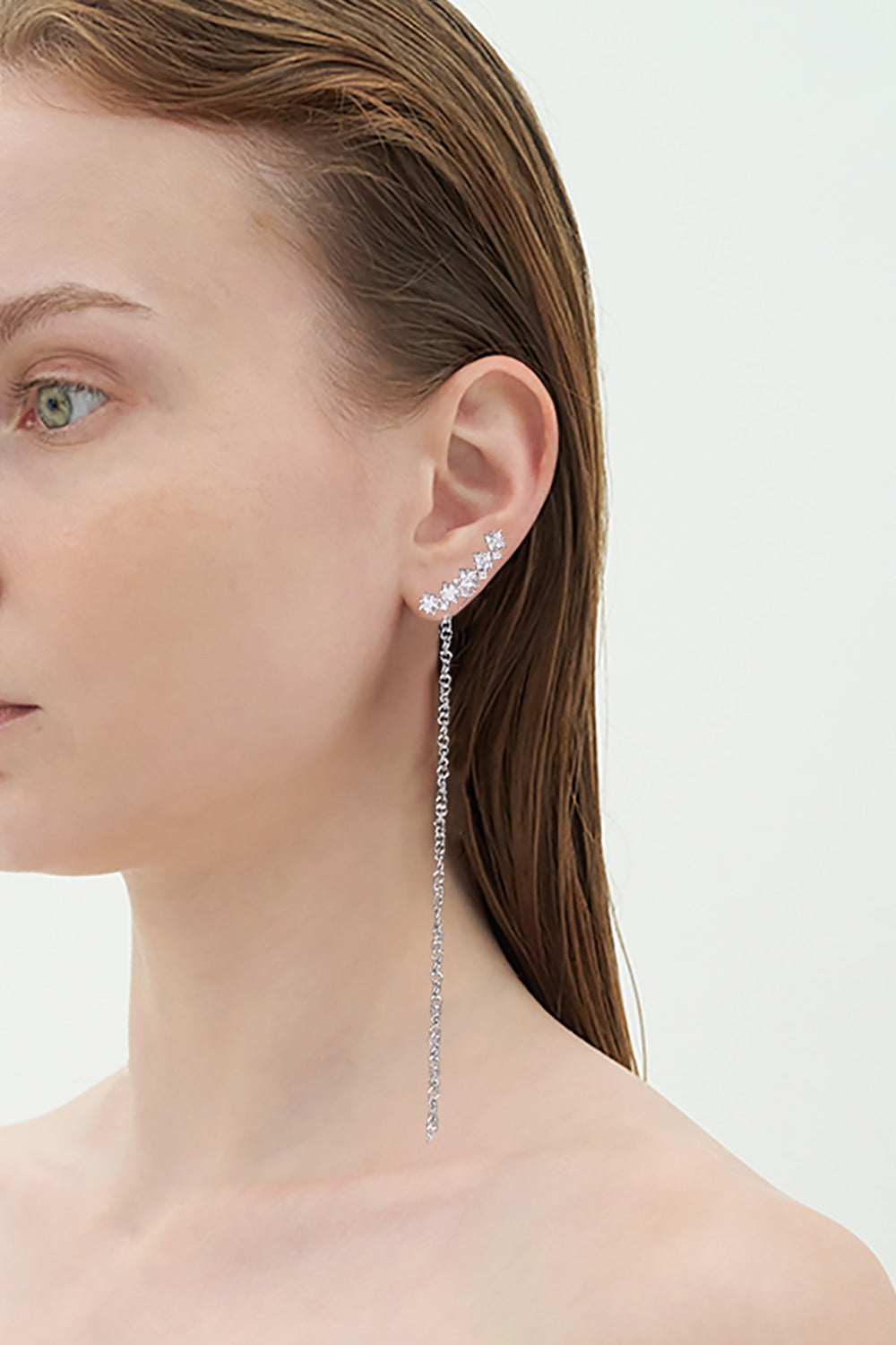 Etoile mismatched dramatic earrings silver - fasfas