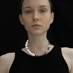Simulated baroque pearl mix necklace - fasfas