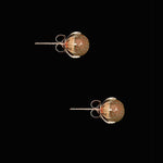 8mm sandstone earrings(clip-on-option) - fasfas
