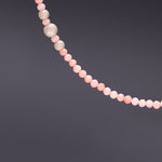 Invisible 2mm pink coral necklace - fasfas