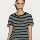 Logo striped t-shirt midnight navy