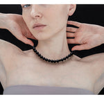 10mm matte onyx necklace - fasfas