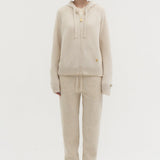 Kaschmir 100% Jimena Jogger-Strickhose Custard Iiory