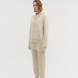 Kaschmir 100% Jimena Jogger-Strickhose Custard Iiory