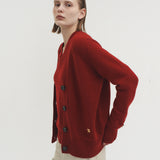 Kaschmir 100% Clara Cardigan kastanienrot
