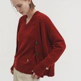 Kaschmir 100% Clara Cardigan kastanienrot