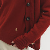 Kaschmir 100% Clara Cardigan kastanienrot