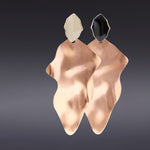 Flowing metal dramatique earrings - rosegold(clip-on earrings) - fasfas