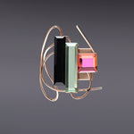 Dancing objet no.9 petit brooch green - fasfas