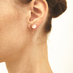 8mm pink botswana earrings(clip-on-option) - fasfas