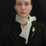 Green howlite safety pin brooch - fasfas