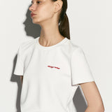 Logo embroidered t-shirt white