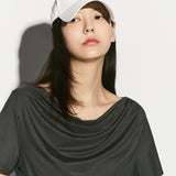 Logo embroidered cotton ball cap white