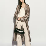 Sheer trench coat charcoal