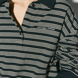 Rugby striped polo shirt midnight navy