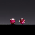 8mm cherry tigereyes core earrings(clip-on-option) - fasfas