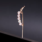 Pearl theoria brooch rosegold - fasfas