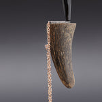 Onyx oxhorn abstract brooch - fasfas