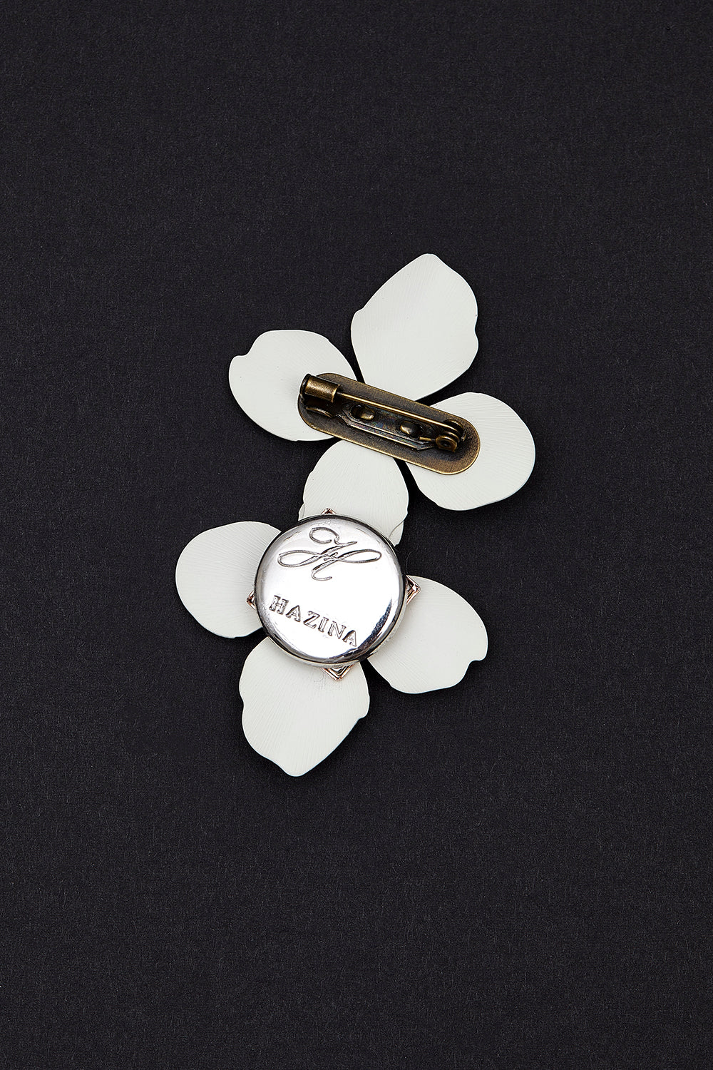 Fleur twin brooch Ivory - fasfas