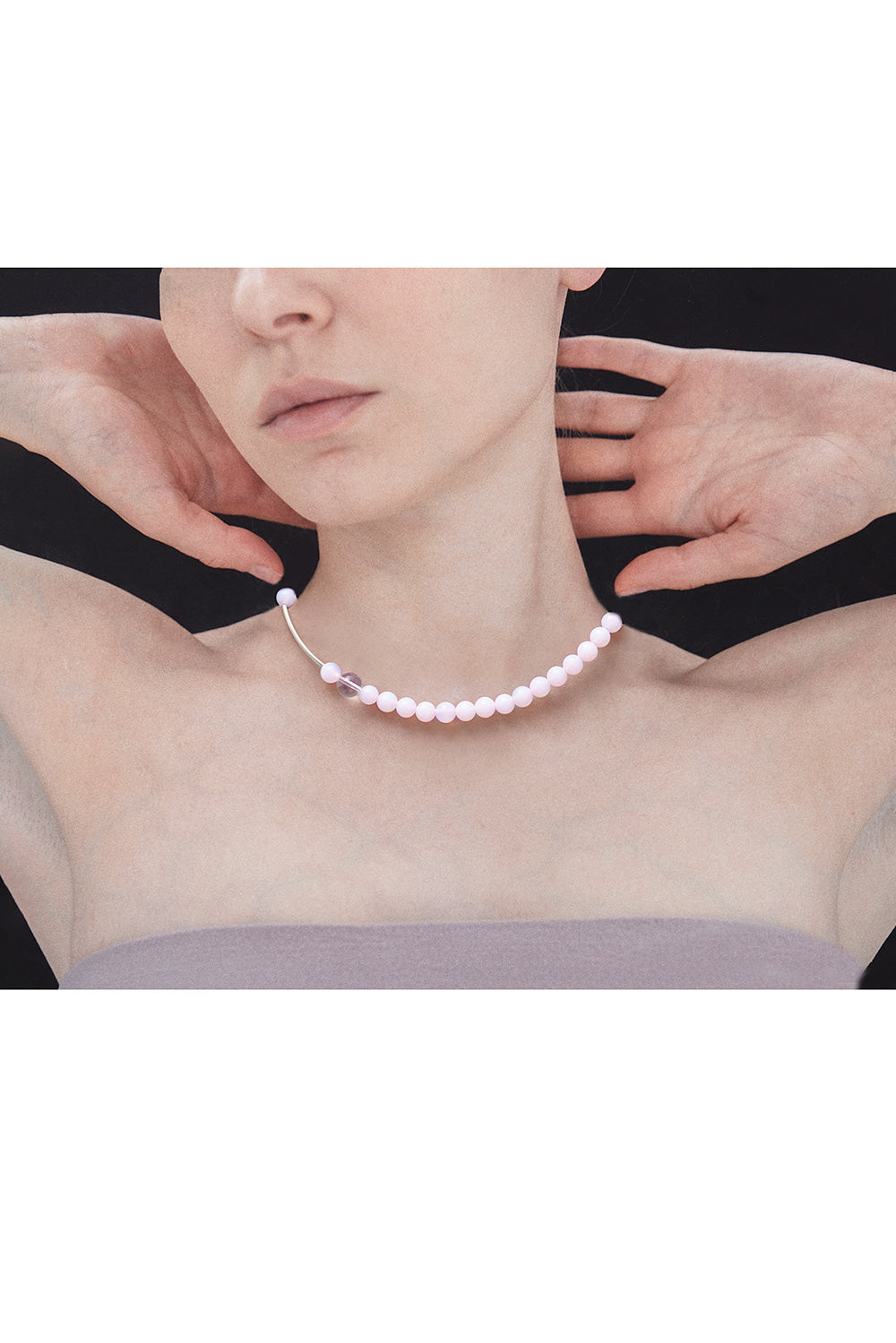 8m pink opal necklace - fasfas