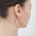 Hammer texture hoop earrings(3 colors) - fasfas