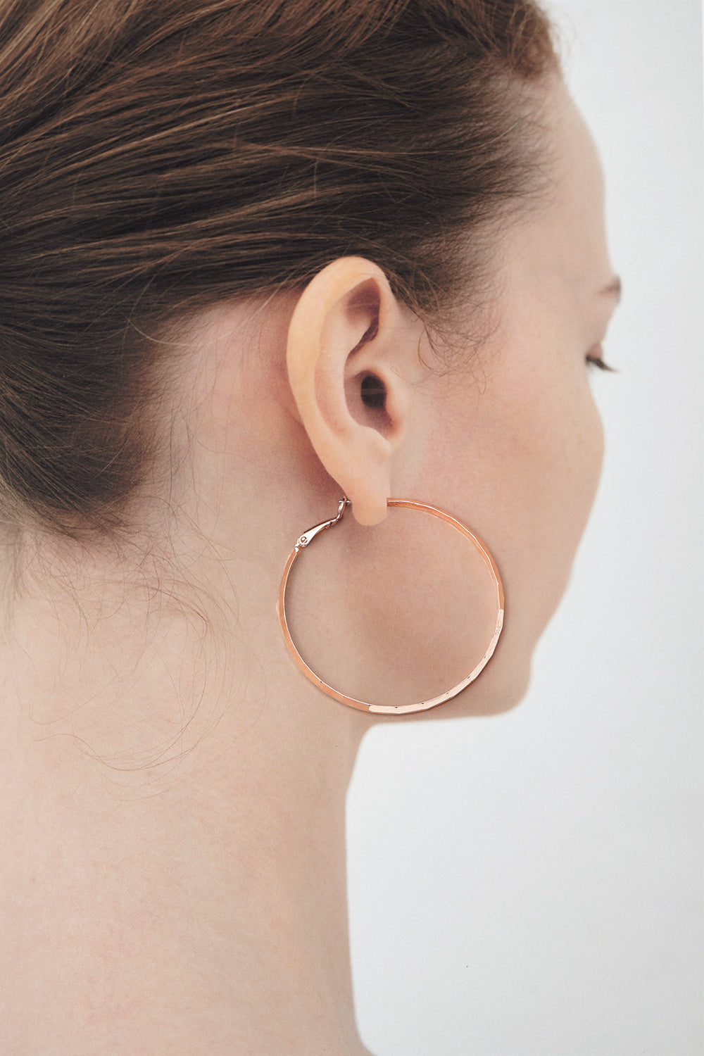 Hammer texture hoop earrings(3 colors) - fasfas