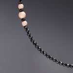 Invisible 2mm black spinel necklace - fasfas