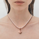 Diamond peachmoonsone necklace - fasfas