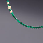 Invisible 2mm malachite necklace - fasfas