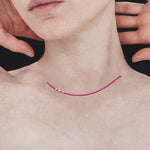 Invisible 2mm ruby necklace - fasfas